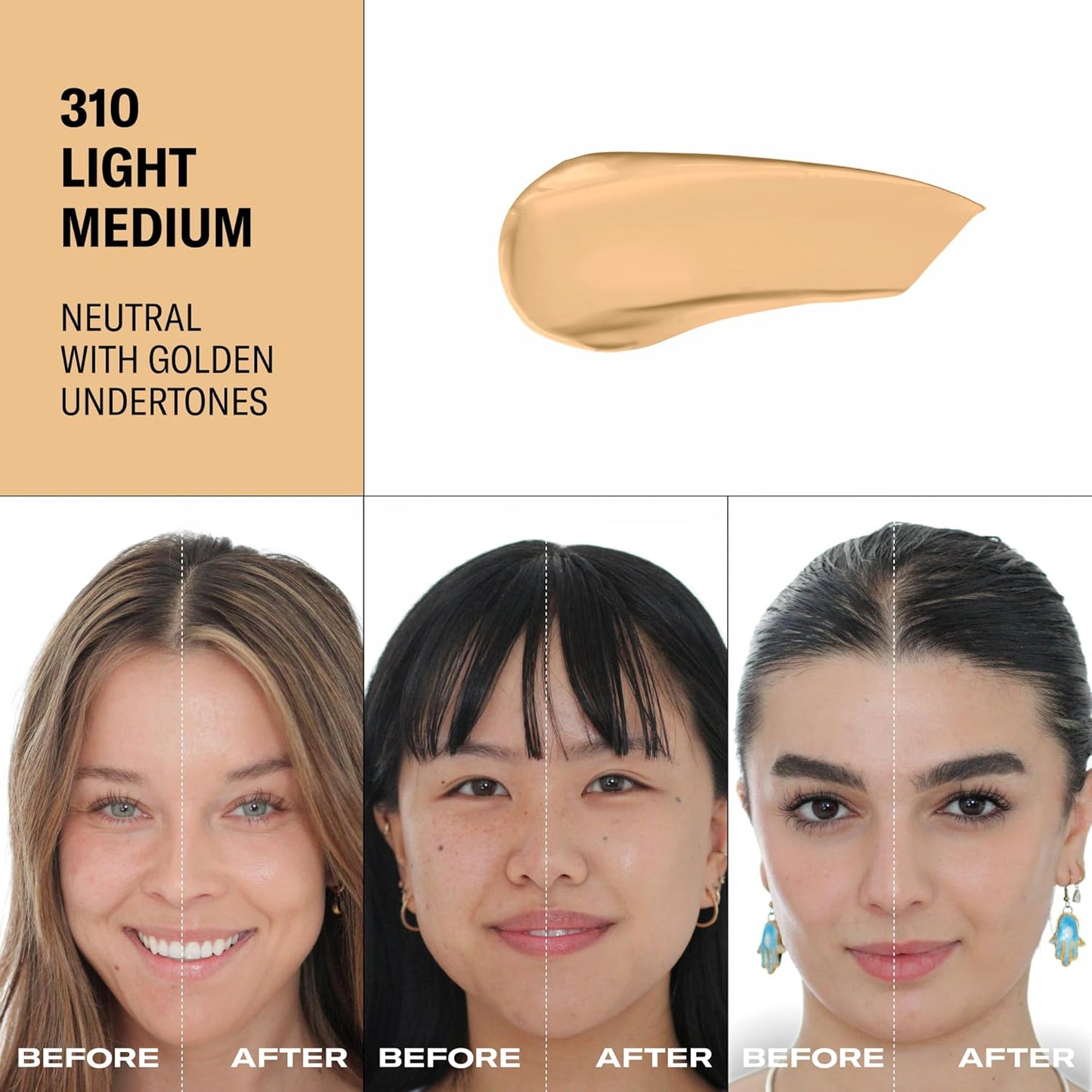 Youthforia Date Night Skin Tint Serum Foundation, Light-Medium Coverage, Hydrating Formula, Vegan & Cruelty-Free, 310 Light Medium - Neutral with Golden Undertones