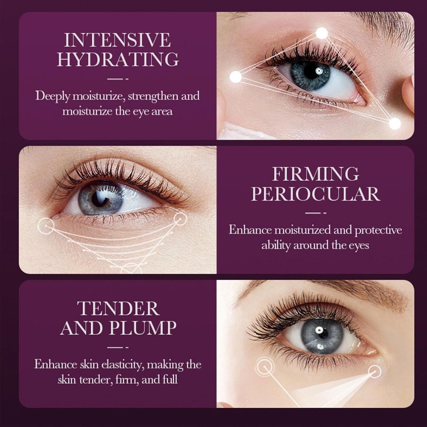 Snail Repair Eye Cream with Snail Mucin Extract and Collagen,Eye Wrinkle Firming Cream Under Eye Repair Cream for Anti-aging Hydrating Reducing Dark Circles Fine Lines Puffiness