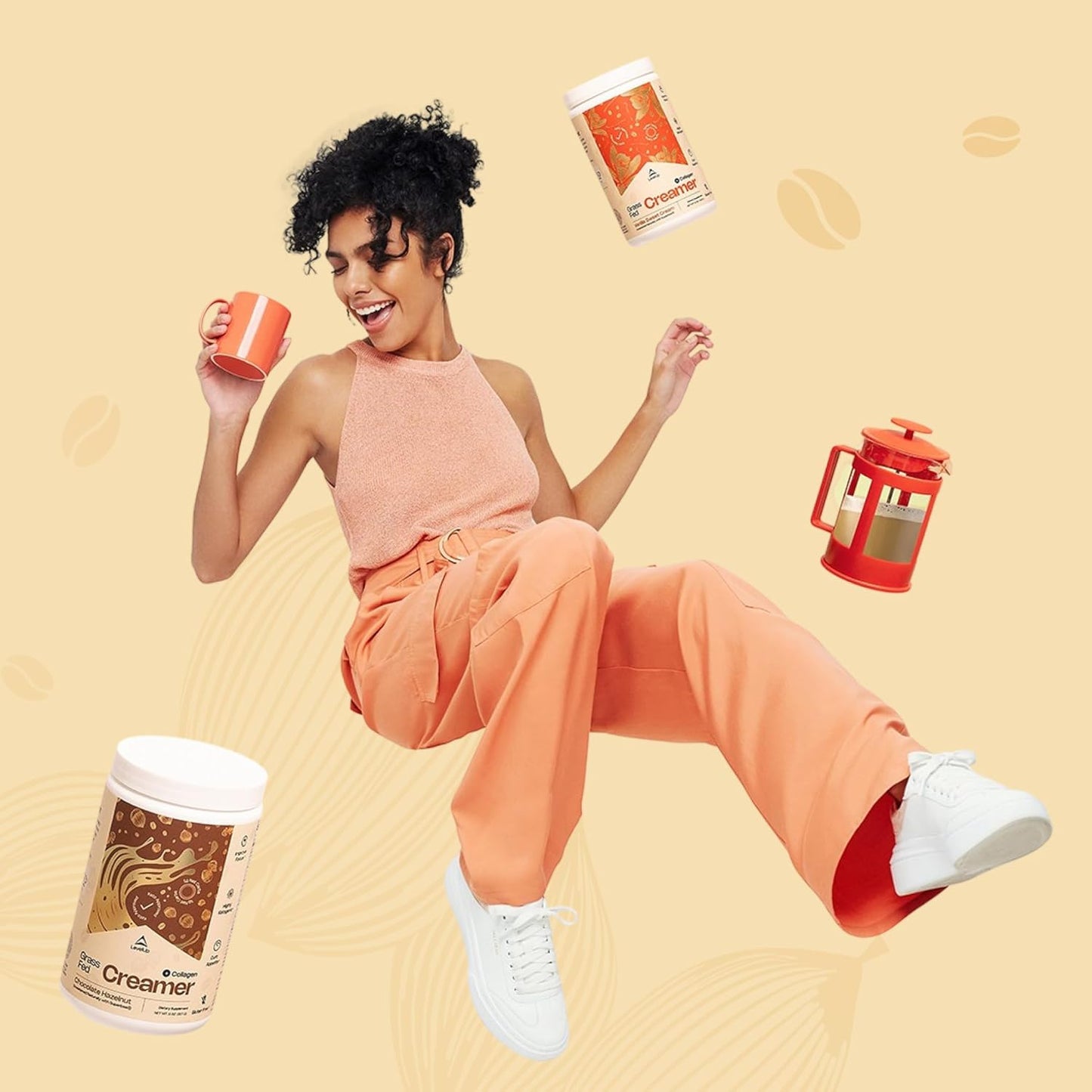 LevelUp Creamer, with Energizing MCT Oil and Collagen Peptides, Keto Coffee Creamer, Supports Natural Energy & Ketone Production - Vanilla Sweet Cream, 22.5 oz