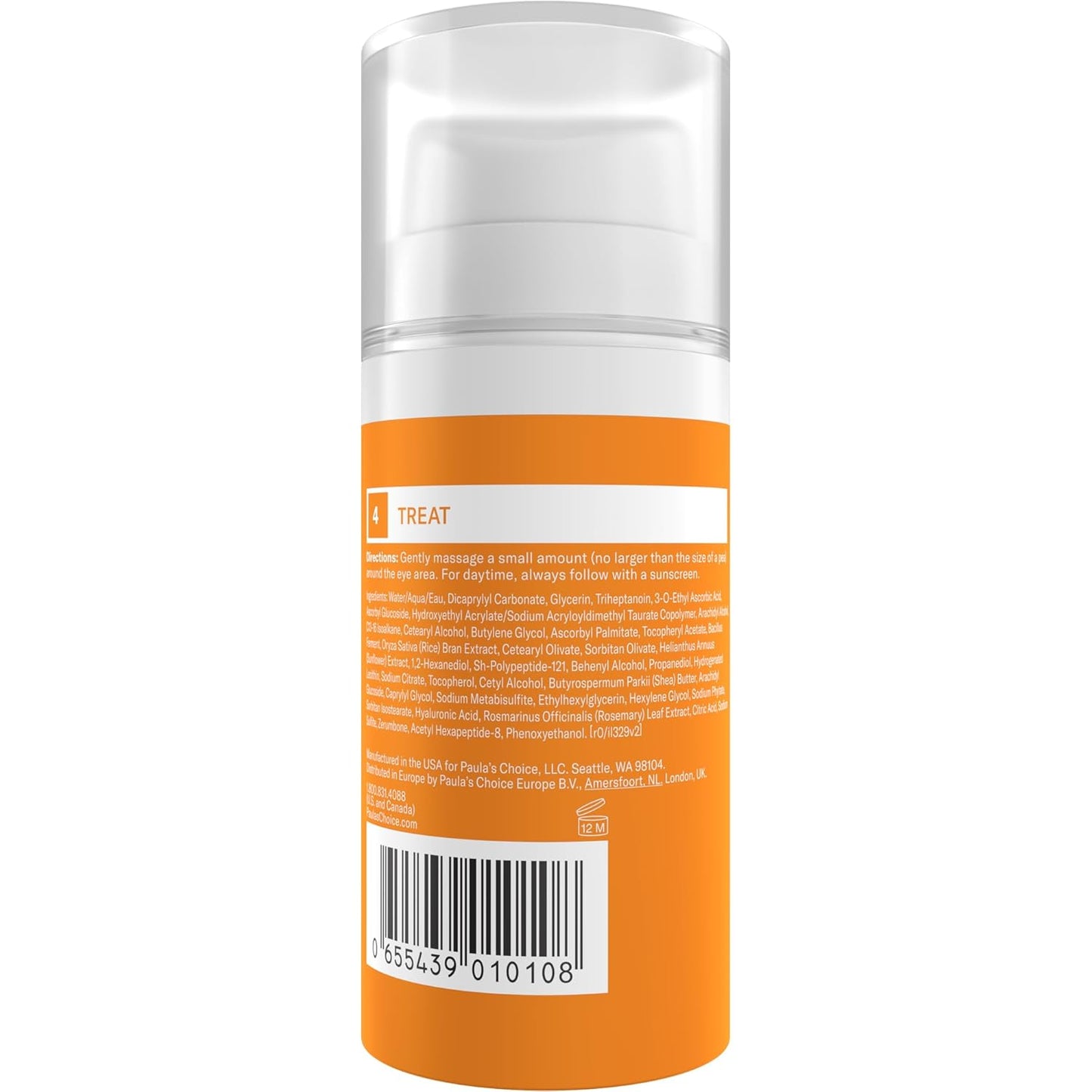 Paula's Choice C5 Super Boost Eye Cream with 5% Vitamin C, Hyaluronic Acid & Peptides, for Puffy Eyes, Dark Circles, Fine Lines & Crow’s Feet, 0.5 Fl Oz