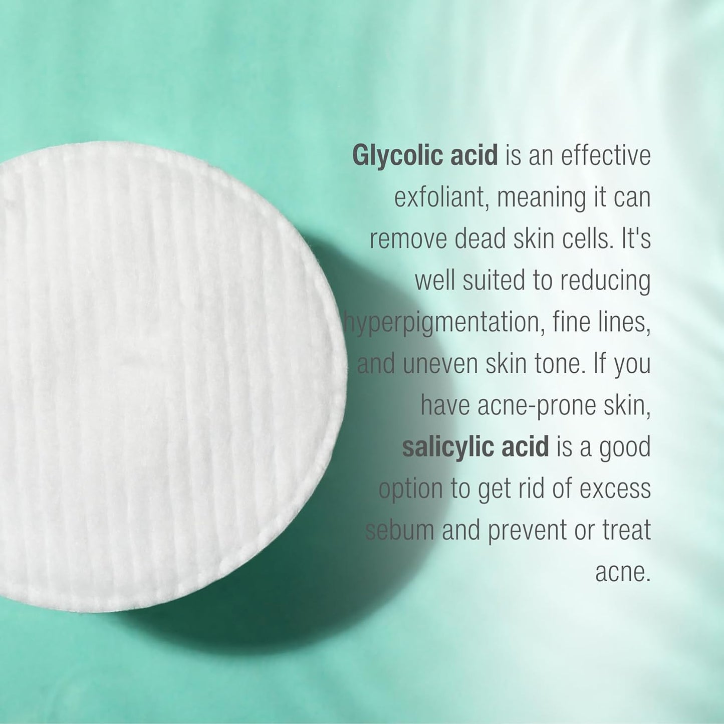 Purifying Astringent Pads for Face, Skin Exfoliating Pads with Salicylic Acid, Pack of 60