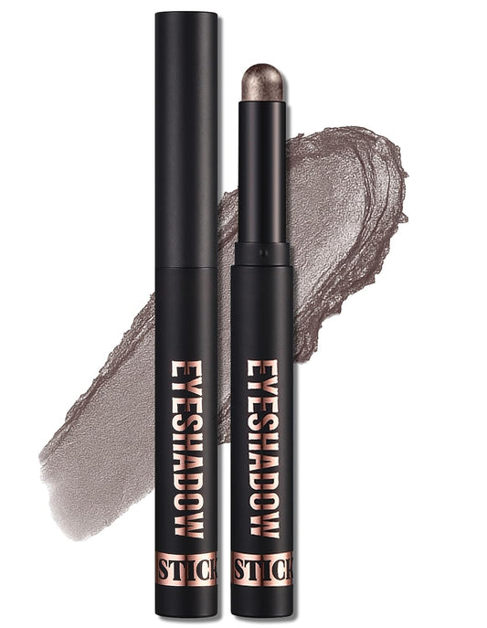 Erinde Shimmer Cream Eyeshadow Stick, Long Lasting Metallic Eye Shadow Sticks, Waterproof Creamy Glitter Eyeshadow Pencil, High Pigmented Blendable Neutral Eye Makeup, 14 Taupe Shimmer