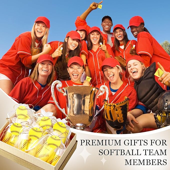 144 Pcs Softball Lip Balm Hand Cream Set Softball Accessories Softball Party Favors Including 36 Softball Lip Balm 36 Moisturizing Hand Cream 36 Bags 36 Softball Cards and Ropes for Kids Gifts