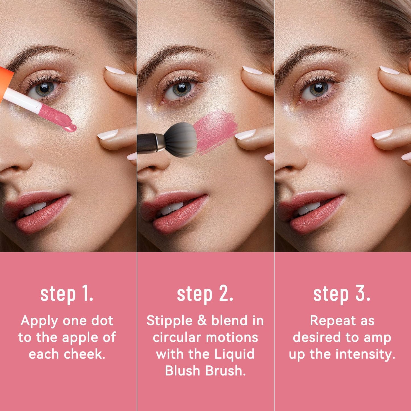 Liquid Blush, Long-lasting & Blendable Liquid Blush for High-Pigment Color, Achieve a Soft, Dewy, Healthy Natural Finish (09-Blood Orange, 0.2 Ounce)