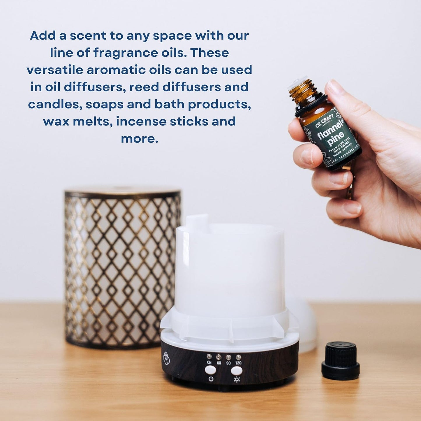 CANDECraftCo Premium Fragrance Oil – Diffuser Oils Fragrances Scented for Home, Candle Soap Making Supplies, Aromatherapy Blends for House (0.34 Fl Oz) (2-Pack, Cozy Cashmere)