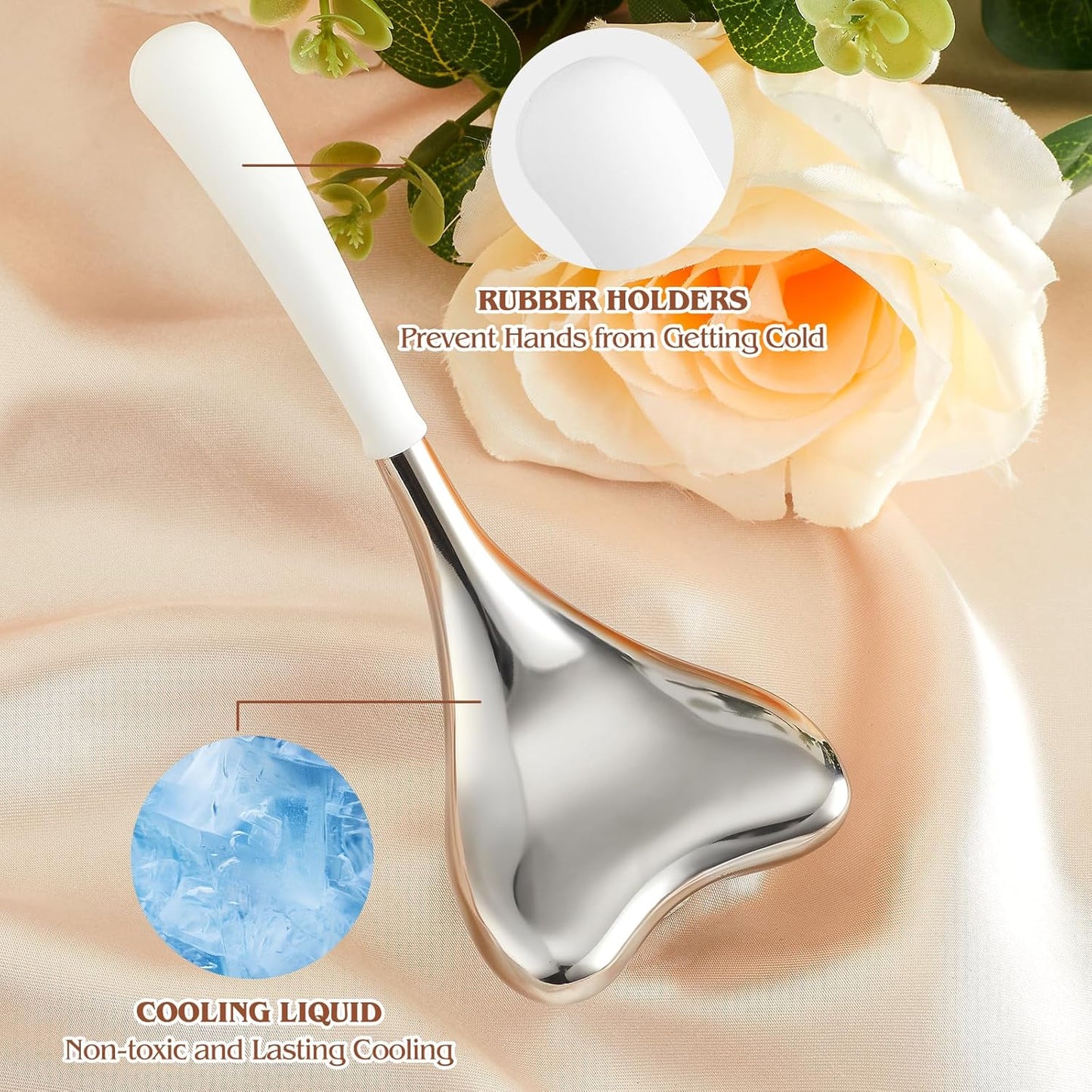 Cryo Sticks for Face - Gua Sha and Massage 2-in-1, Ice Globes-Facial Skin Care Tools for Women, Cold Globes for Facials, Cooling Face Globes