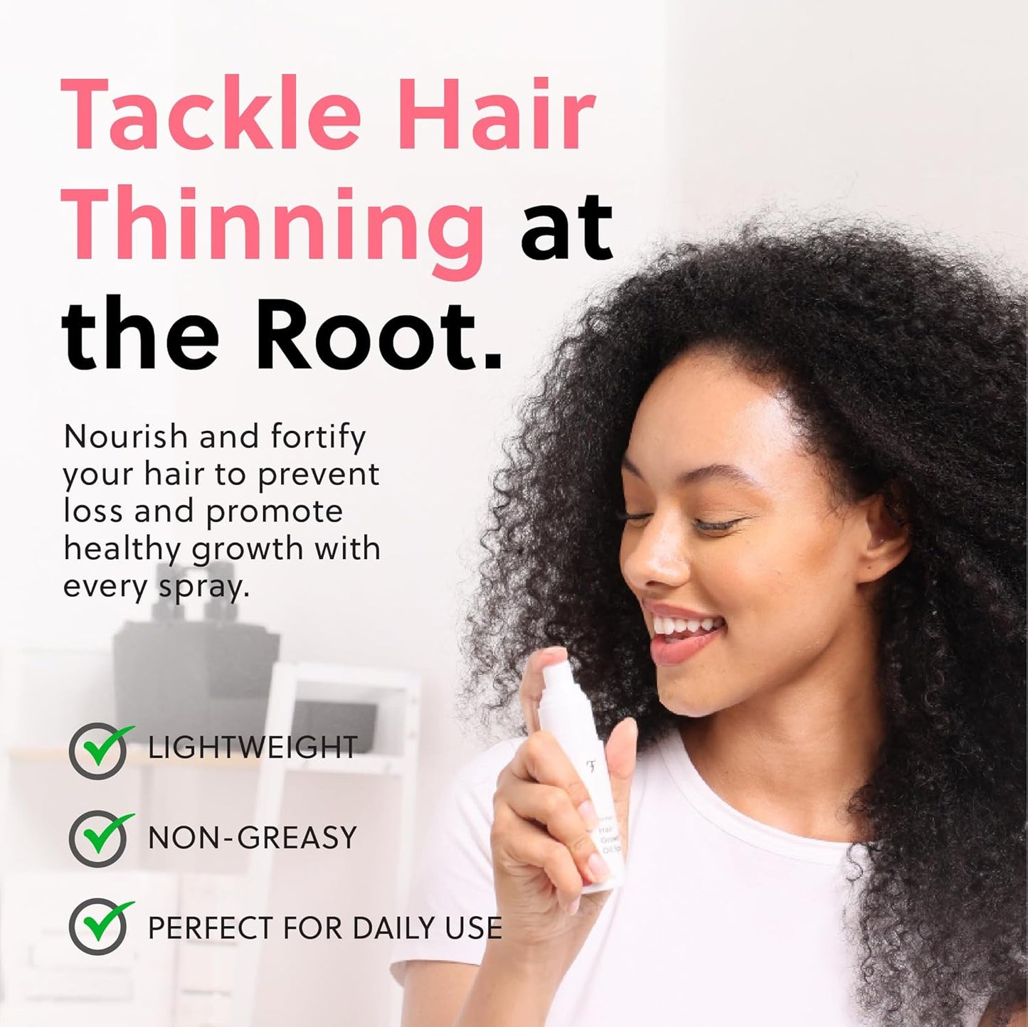 ForHair Advanced Hair Growth Serum for Scalp – Strengthens, Thickens & Accelerates Hair Growth- Non-Greasy, Hormone-Free, Fast-Absorbing Formula – Fights Hair Thinning & Hair Loss – 50ml