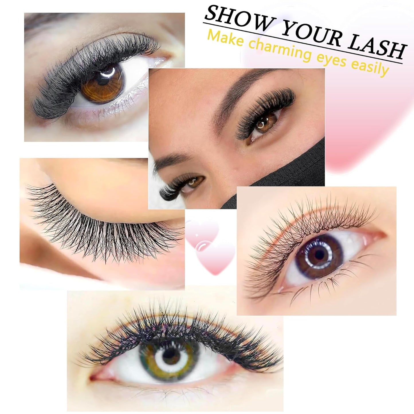 Lash Extensions Supplies Eyelash Extensions 0.05/0.07/0.15mm Thickness Classic Lashes C/D Curl 13mm individual lashes Matte Black Volume Lashes Soft Professional Use(0.05-D,13mm)