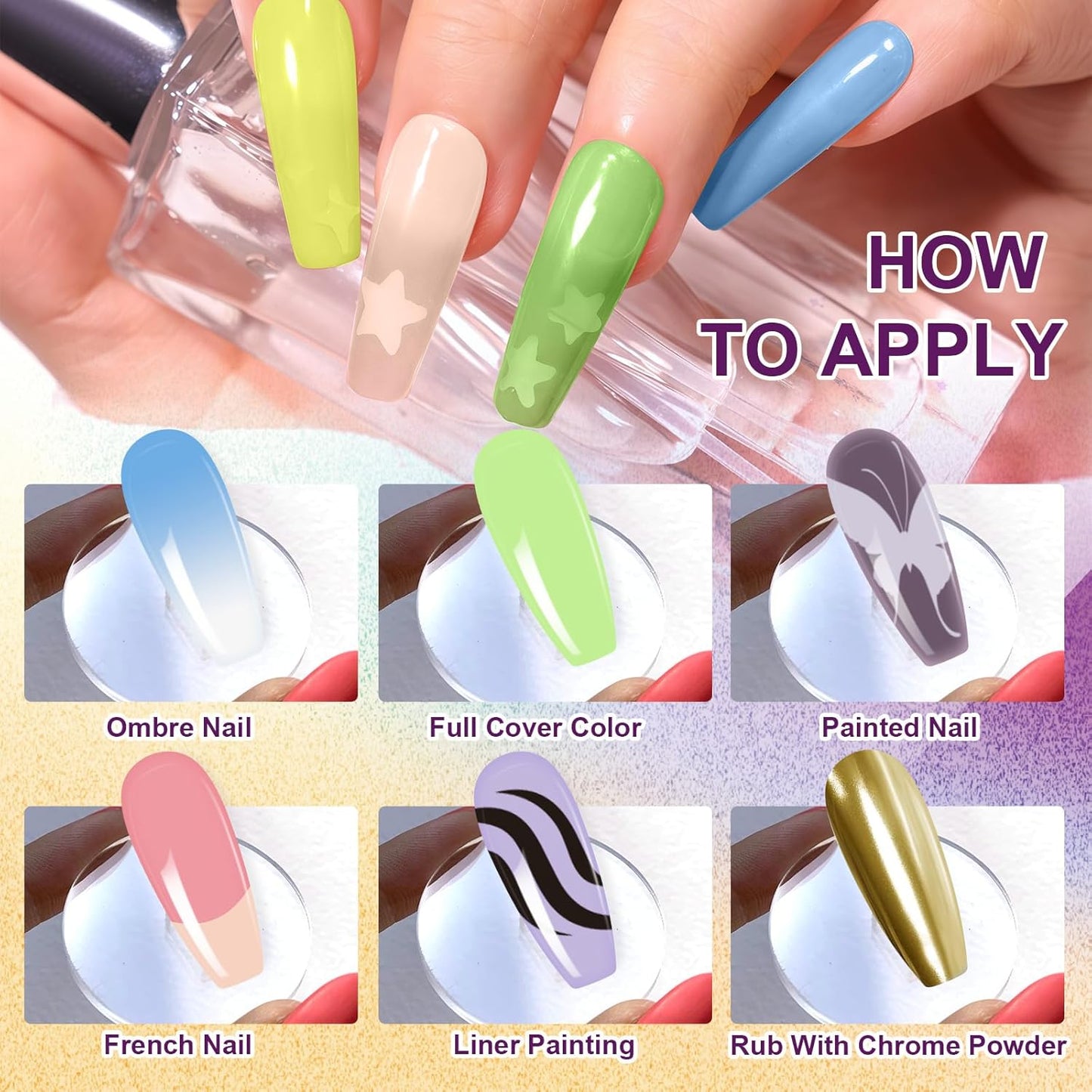 Gradient Painting Gel, 16 Colors Ombre Gel Nail Polish with 100Pcs Nail Sponges &Tweezers for Pigmented Pat Aura Nails French Manicure Soak Off UV Long-lasting Palette Cloud Fluff