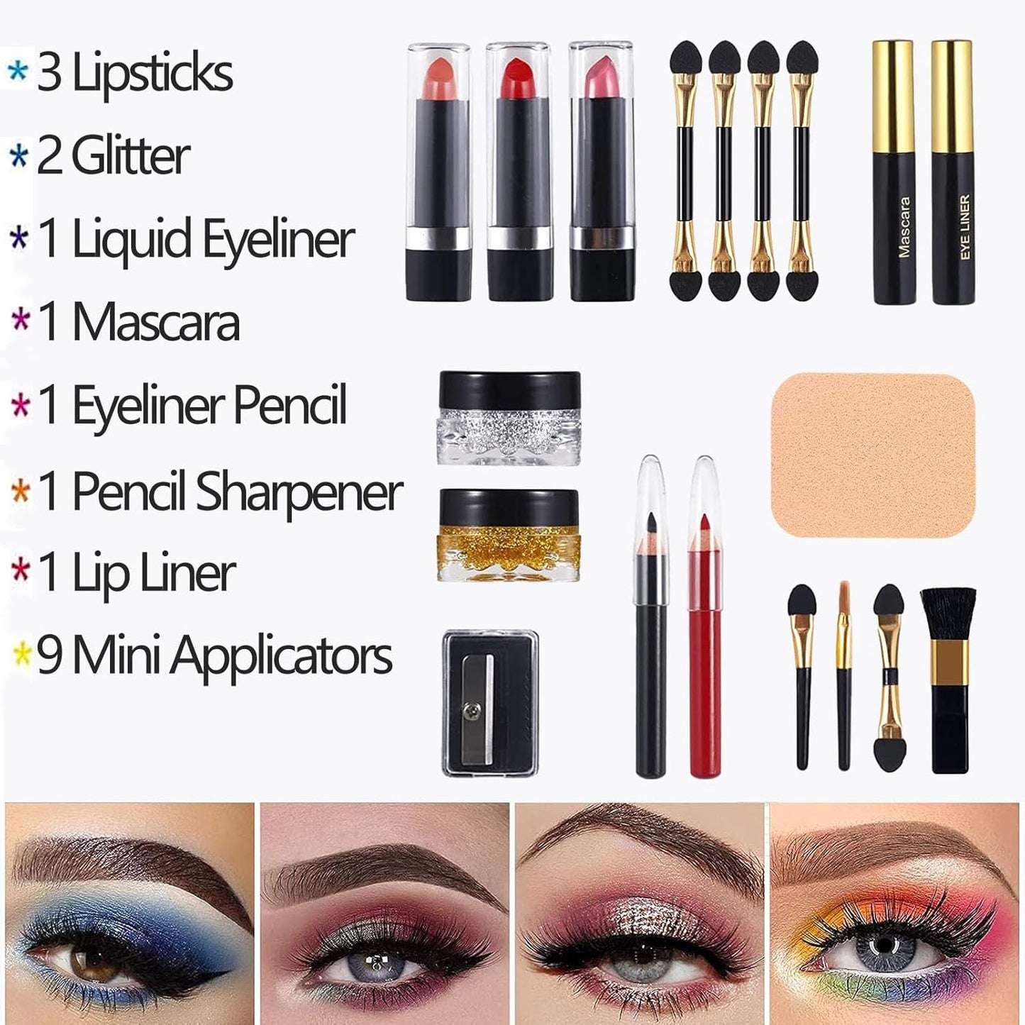 M 58 Color Professional Makeup pallet, Makeup Kit for Women Full Kit, All In One Makeup Kit Set, Makeup Gift Set for women girls (331Y)