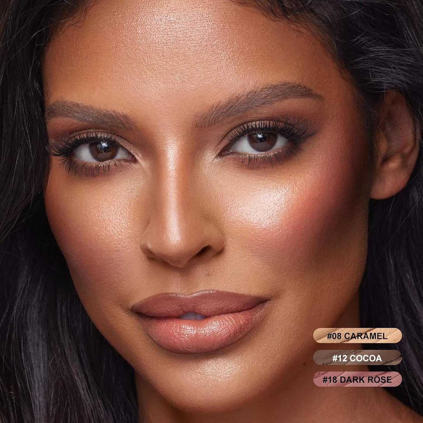 FOCALLURE 3 Pcs Cream Contour Sticks,Shades with Highlighter & Bronzer & Blush,Non-greasy Long-wear Face Contouring Pen,Easy to Sculpt the Face and Create a Lightweight Finishing Makeup,MEDIUM-DEEP