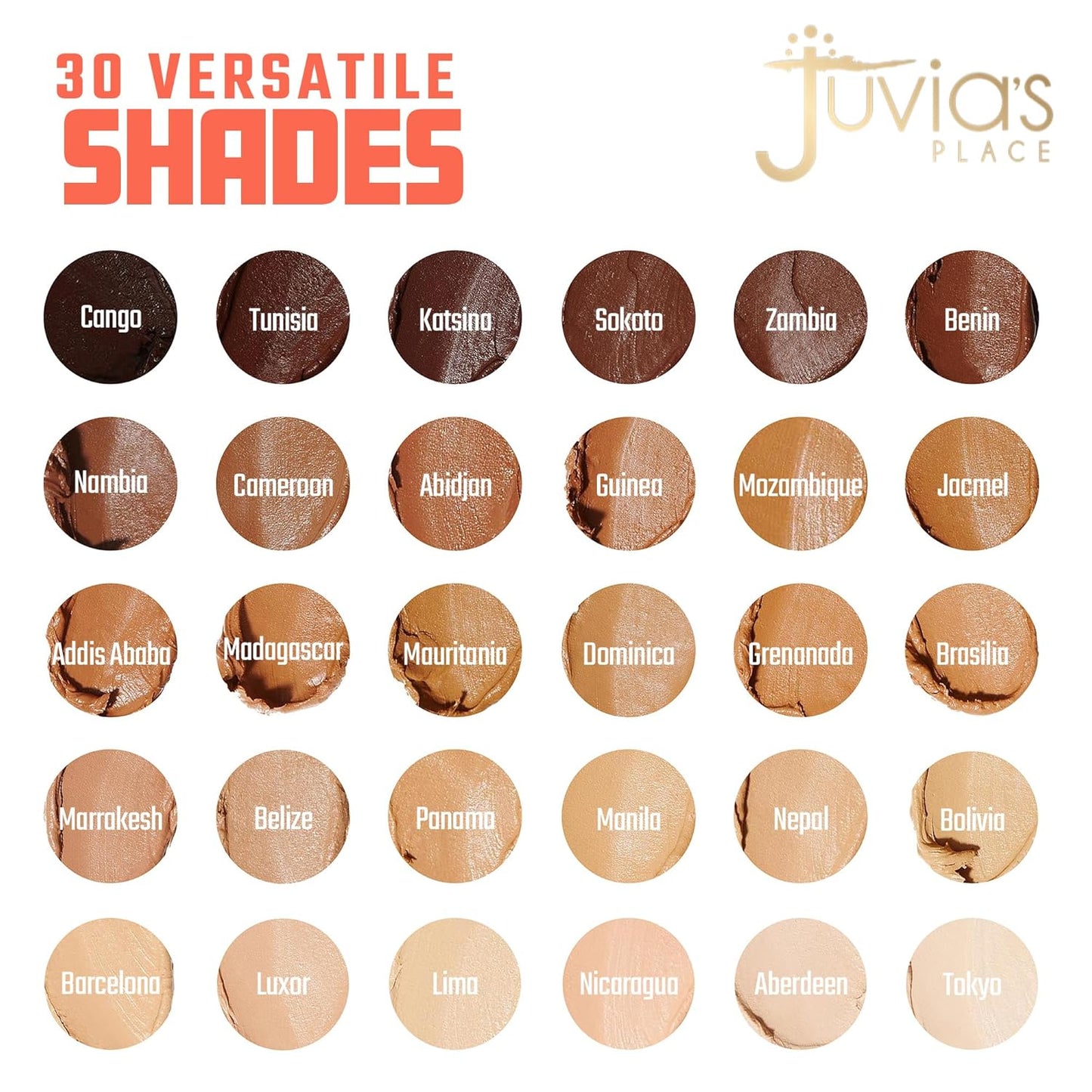 Juvia's Place Shade Stick Foundation, Concealer, Contour, Belize, Medium w/Neutral Undertone, .34 oz