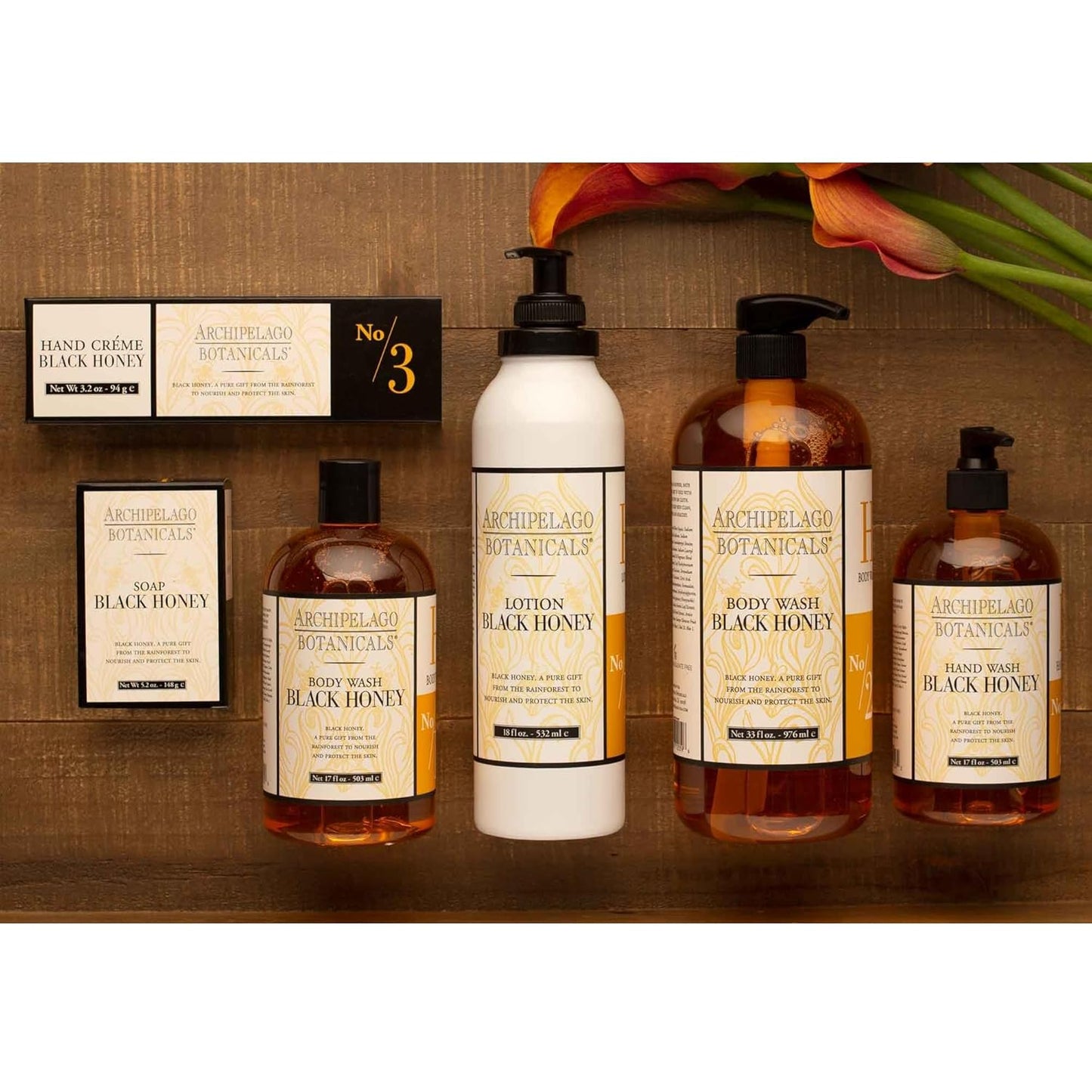 Archipelago Botanicals Black Honey Lotion, Hydrating Body Lotion for Dry Skin, Nourished and Healthy Skin Care, Paraben-Free, Phthalate-Free, 18 oz