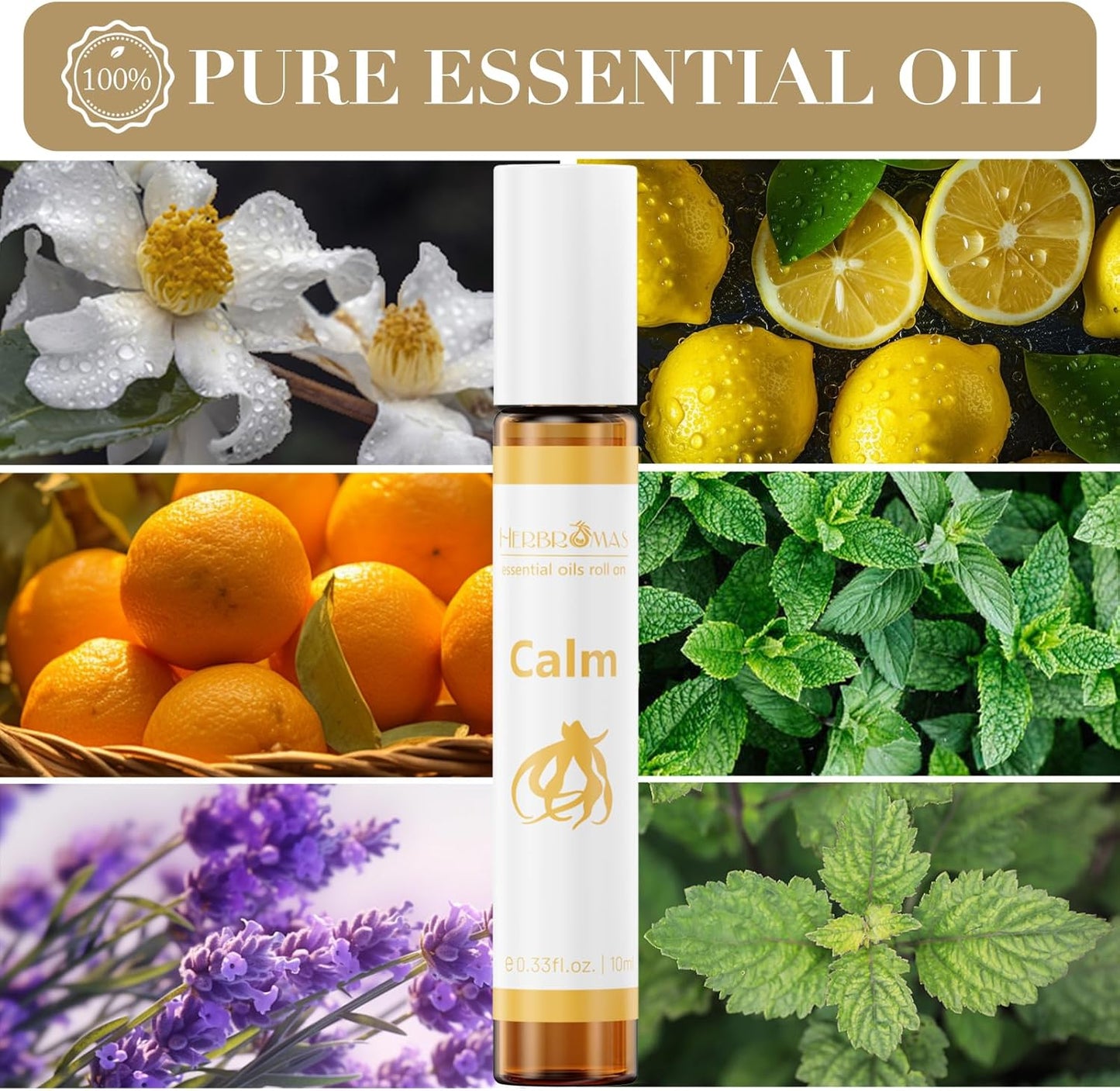 Relaxation Aromatherapy Essential Oil Roll On Gift for Women, Natural & Pure with Travel Size Roller Ball Bottle 0.33 Fl.oz. Each