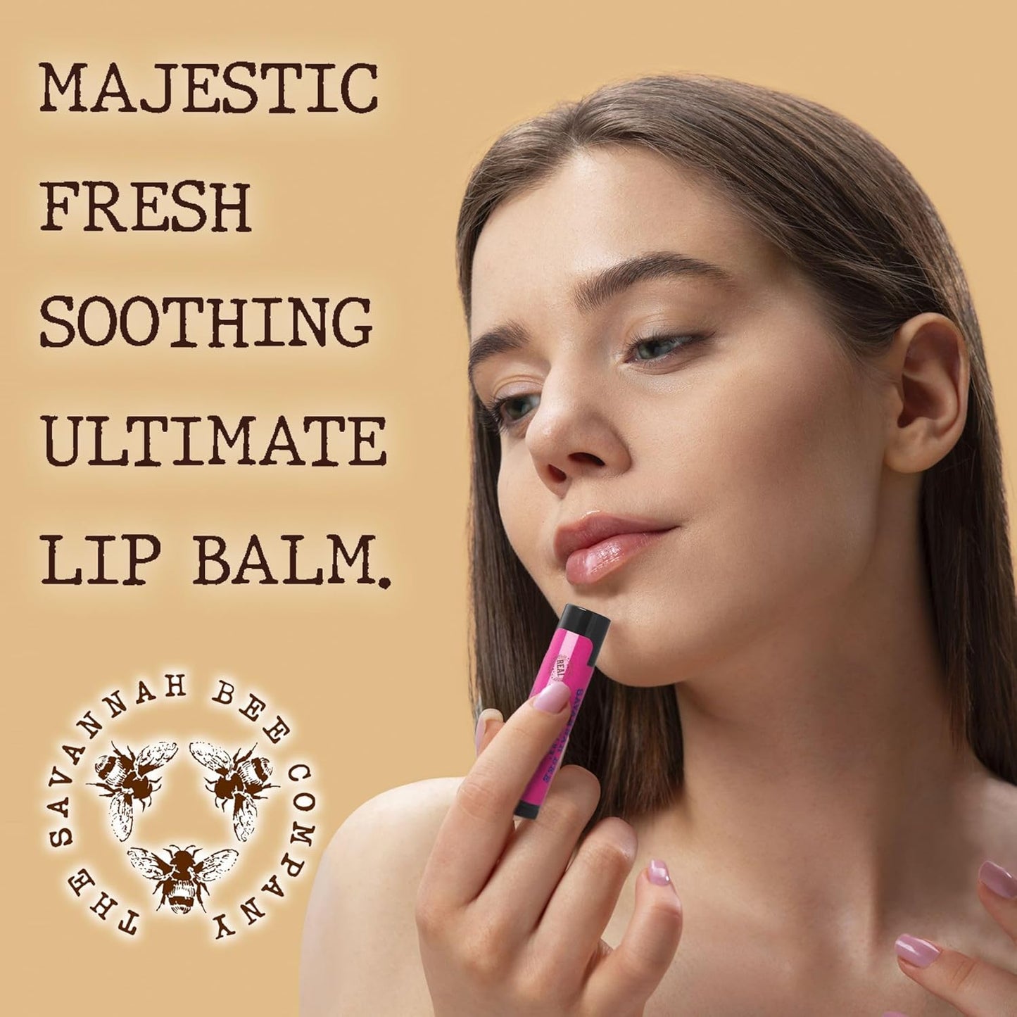 Savannah Bee Lip Balm Hanger 0.15 oz - Invigorating Mint Flavor - Natural Ingredients for Supple, Soft Lips - Convenient Hanger Design (.15 Oz, Wild Blackberry)