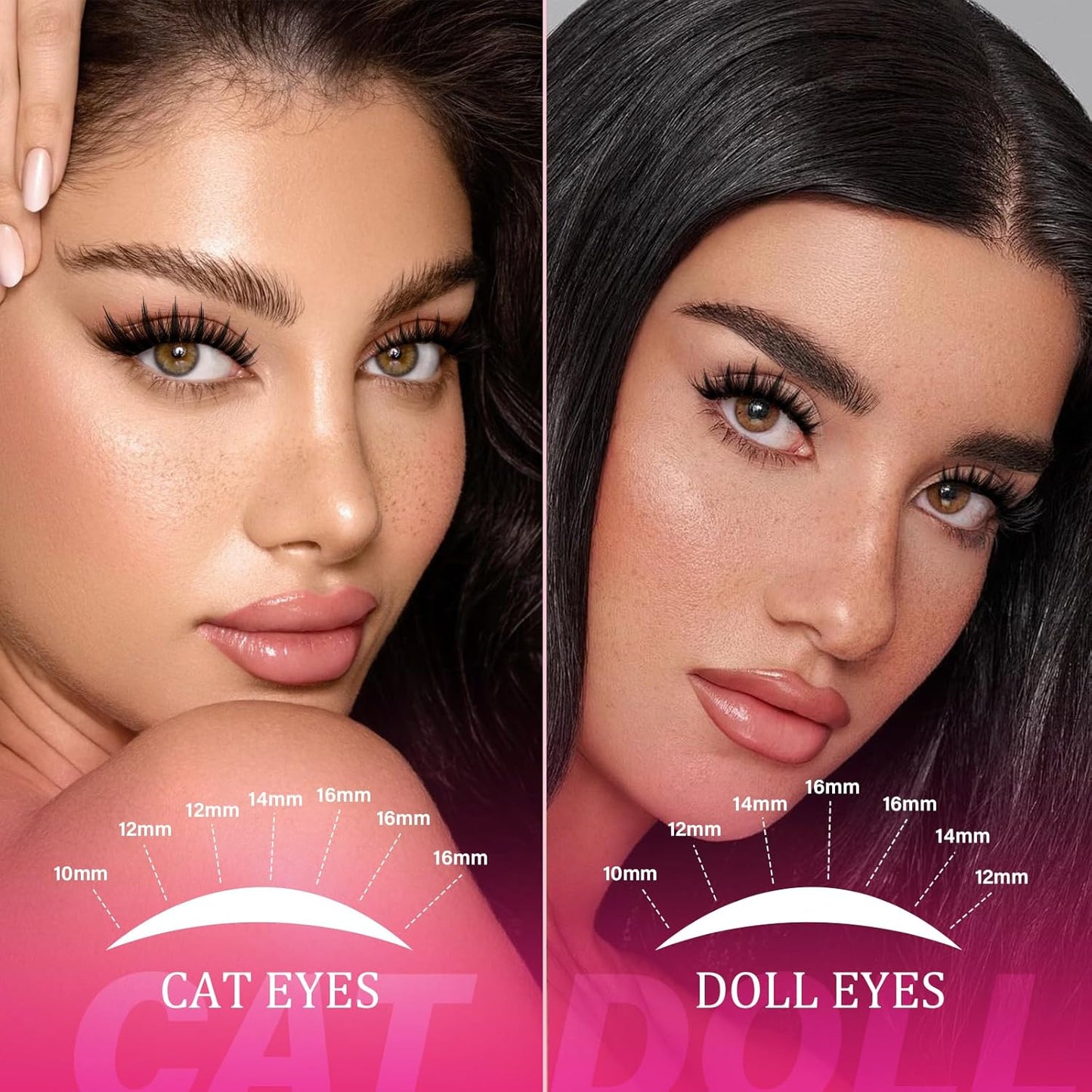 PROLASHBEAUTY Manga Lash Clusters, Eyelash Clusters 10-16 Mixed Cluster Eyelash Extensions Mixed Lash Extension Reusable Soft & Comfortable (Anime,10-16mix)