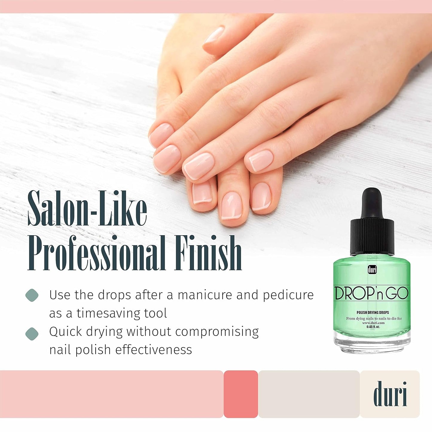 Duri Cosmetics, Drop'n Go Quick Dry Nail Drops (Drop'n Go (Pack of 3)