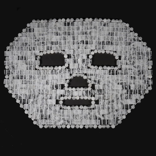 Jade Facial Mask｜100% All Natural Jade Sleep Mask｜Diminish Puffiness｜Soothe Eye Fatigue (White)