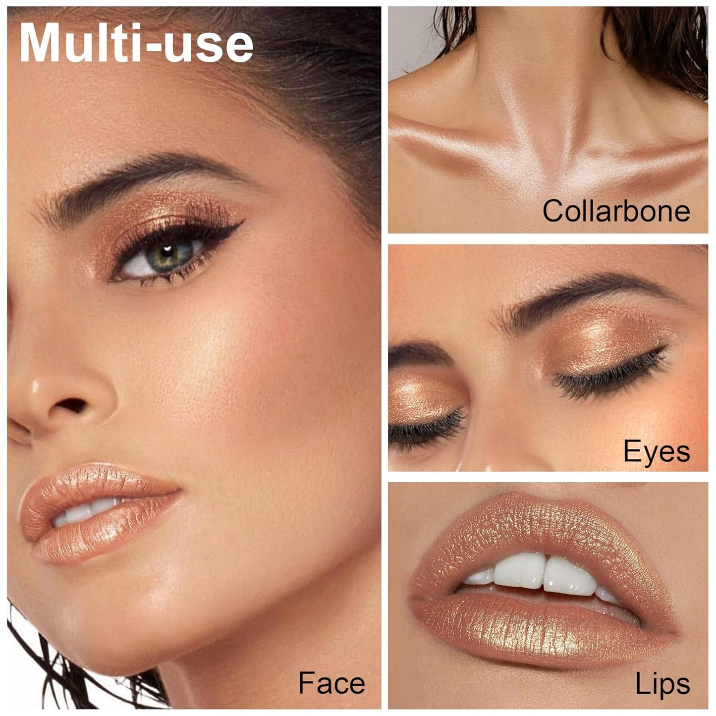 FV Cream Highlighter Stick, Blendable & Long Lasting Highlight Stick with Natural Finish, Shimmer Face Highlighter Makeup for Glowing Skin & Eyeshadow, Cruelty-free, 03 Champagne