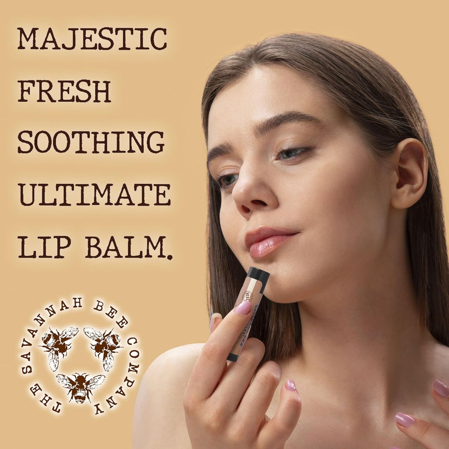 Savannah Bee Lip Balm Hanger 0.15 oz - Invigorating Mint Flavor - Natural Ingredients for Supple, Soft Lips - Convenient Hanger Design (.15 Oz, Sweet Tea)