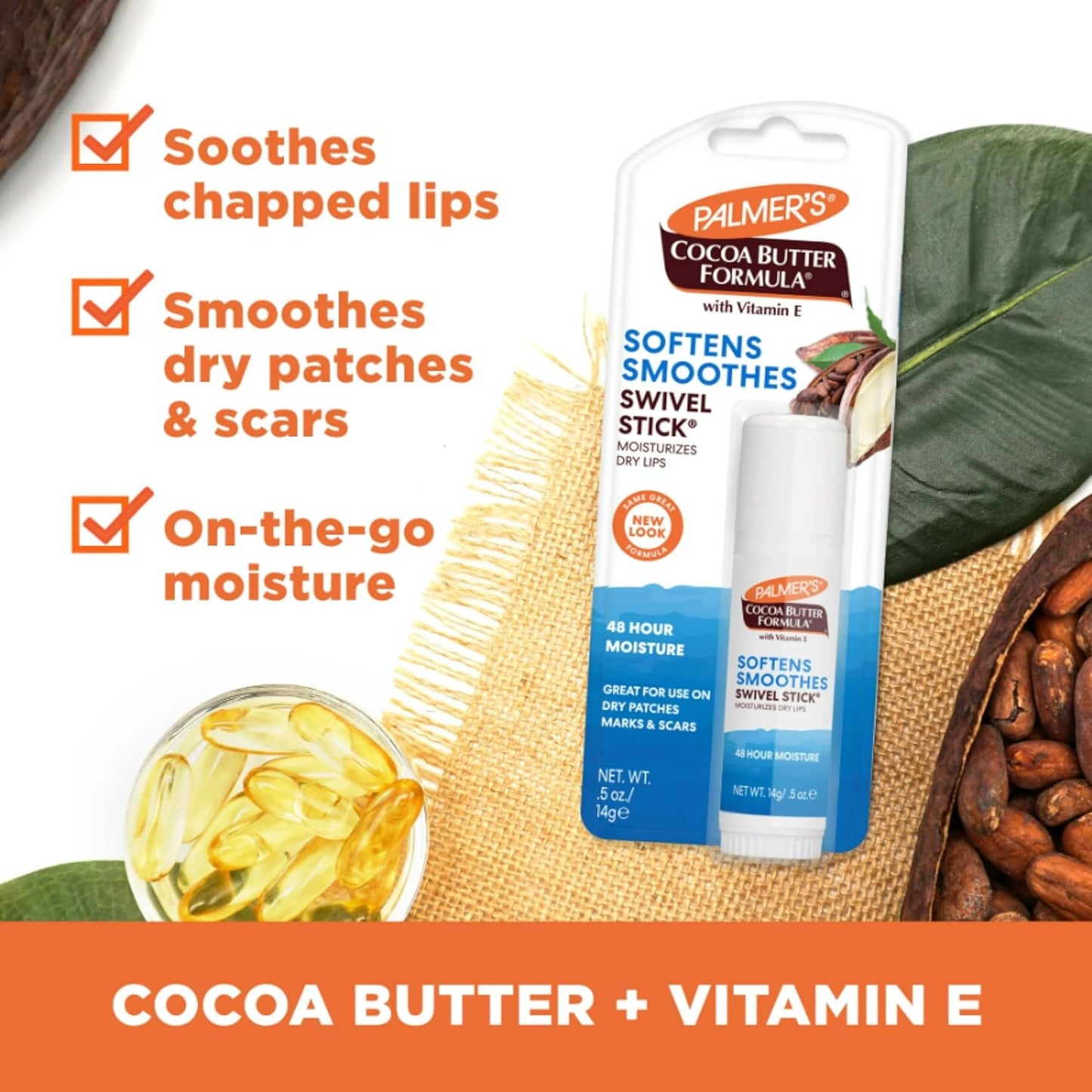 Palmer's Cocoa Butter Formula Swivel Stick 0.50 oz (Pack of 10)
