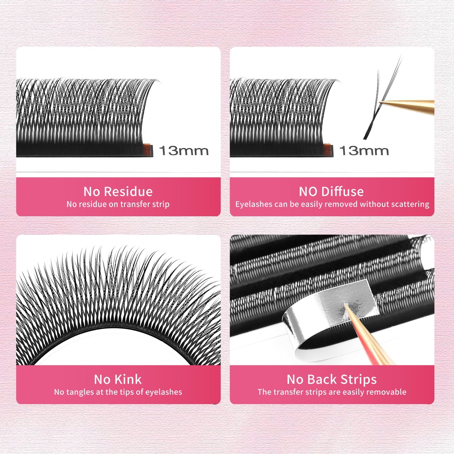 Lash Extensions Slant Flying YY Lashes 0.07mm Thickness Eyelash Extensions D Curl Lashes Mix 8-15mm Soft Lash Trays Natural Matte Black False Eyelashes(Slant Flying YY-0.07-D,8-15mm)