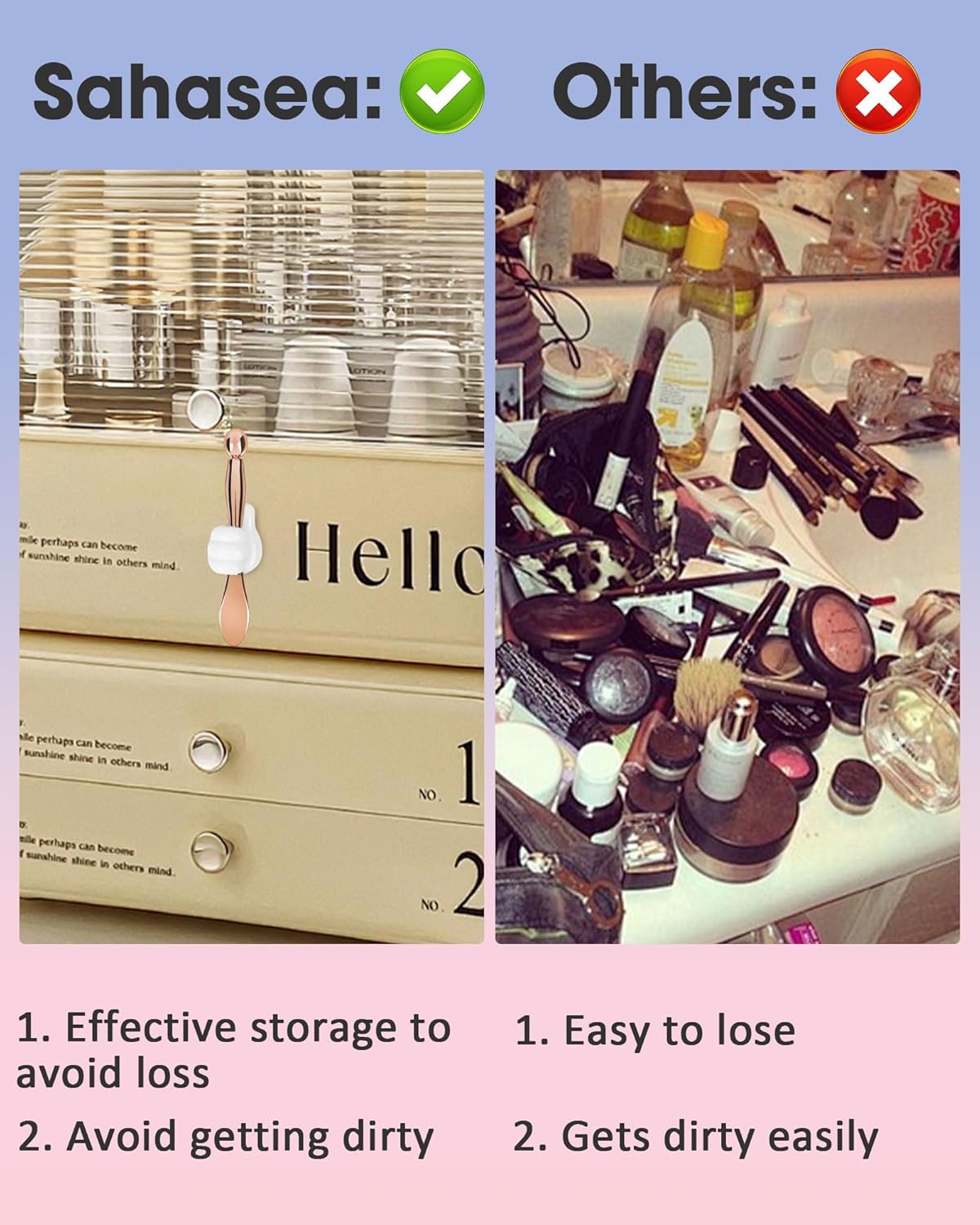 Metal Eye Cream Applicator Tool, Eye Roller for Eyes Puffiness Wrinkle, Facial Massager Tool for Skincare, Eye Cream Scraper Lift Wand Stick with Holder for Women Massager Gift, Rose Gold