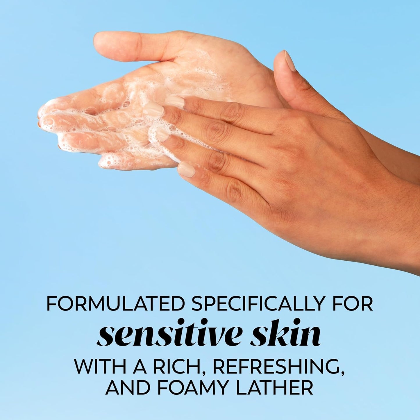 Olay Face Cleanser, Gentle Foaming Face Wash for Sensitive Skin - Fragrance-Free, Oil-Less, Soap-Free, Glycerin-Based Formula, Daily Cleansing without Irritation, 6.7 Oz - 3 Pack