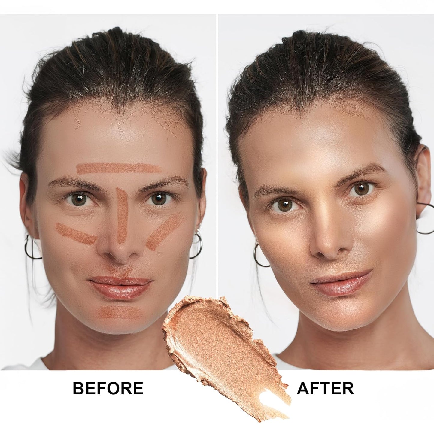 FV Cream Highlighter Stick, Blendable & Long Lasting Highlight Stick with Natural Finish, Shimmer Face Highlighter Makeup for Glowing Skin & Eyeshadow, Cruelty-free, 03 Champagne