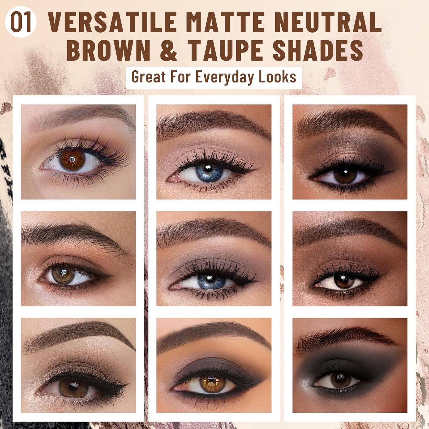 2PCS 6 Colors Mini Eyeshadow Palette Makeup with Brush Set Neutral Nude Eye Shadow Pink & Brown Matte Shimmer Make Up Pallet with Mirror Highly Pigmented Travel Size Gift Kit