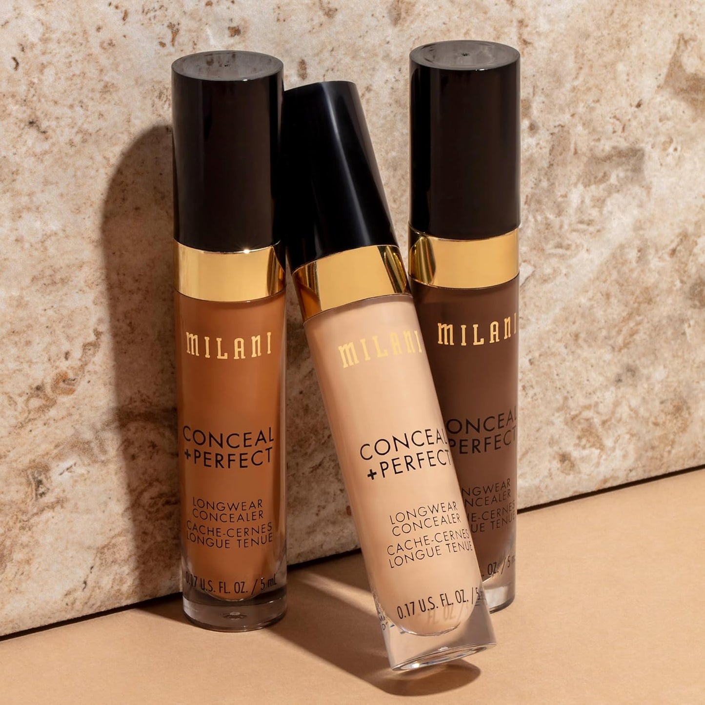 Milani Conceal + Perfect Longwear Concealer - Deep Tan (0.17 Fl. Oz.) Vegan, Cruelty-Free Liquid Concealer - Cover Dark Circles, Blemishes & Skin Imperfections for Long-Lasting Wear