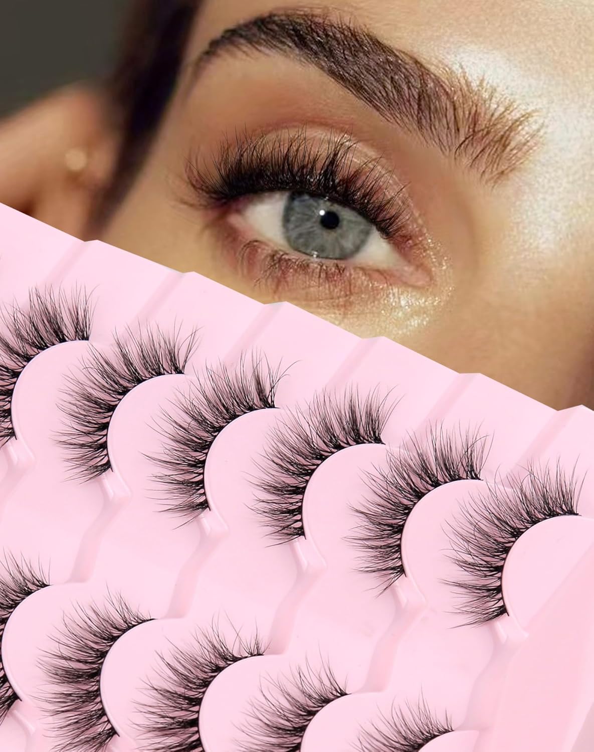 Wispy Lashes Natural Lashes Fake Lashes Natural Look False Eyelashes Natural Eyelashes Wispy Fake Eyelashes Cat Eye Lashes UP12