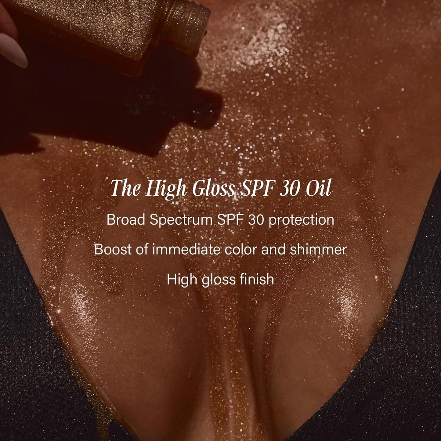 + Lux Unfiltered N°30 Shimmer Body Oil with SPF 30 - Hydrating & Nourishing High Gloss Tanning Oil, Instant Bronze Shimmer Sunscreen - Oxybenzone Free - Broad Spectrum Sunscreen SPF 30