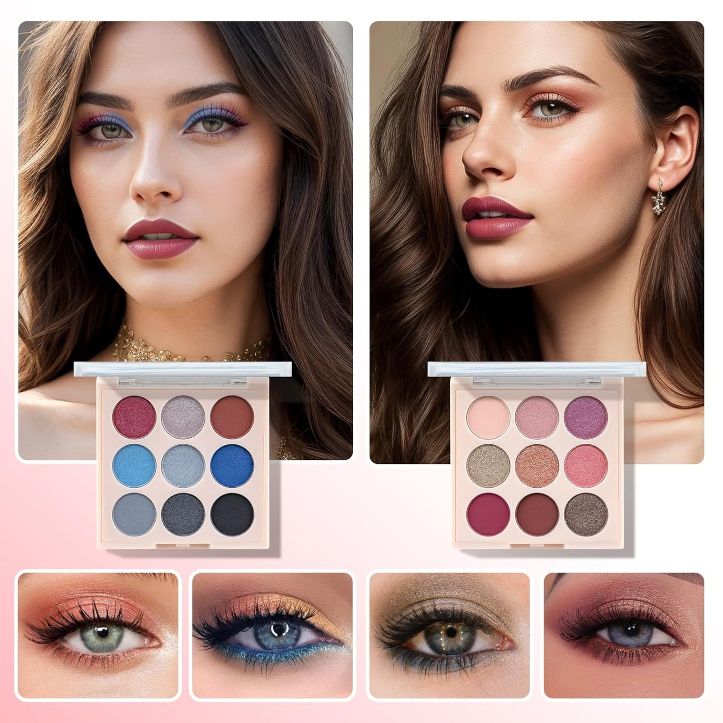 Color Nymph Beginner Makeup Set, Full Starter Cosmetics Set for Teenager Girls with Eyeshadow Palette Blush Lipstick Lip Pencil Eye Pencil Brush Mascara Portable Bag
