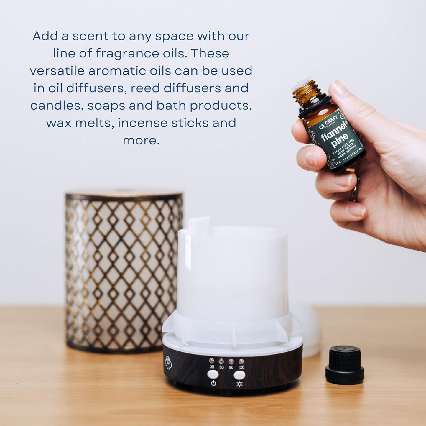 CANDECraftCo Premium Fragrance Oil – Diffuser Oils Fragrances Scented for Home, Candle Soap Making Supplies, Aromatherapy Blends for House (0.34 Fl Oz) (2-Pack, Bourboun Vanilla)