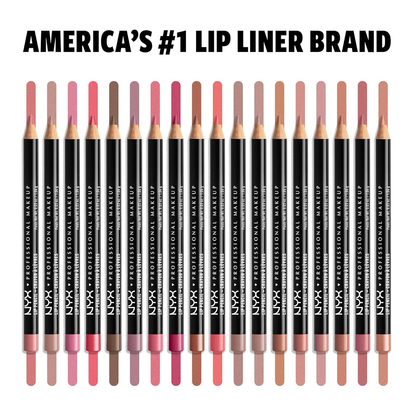 NYX PROFESSIONAL MAKEUP Slim Lip Pencil, Long-Lasting Creamy Lip Liner - Hot Red (Pack of 2)