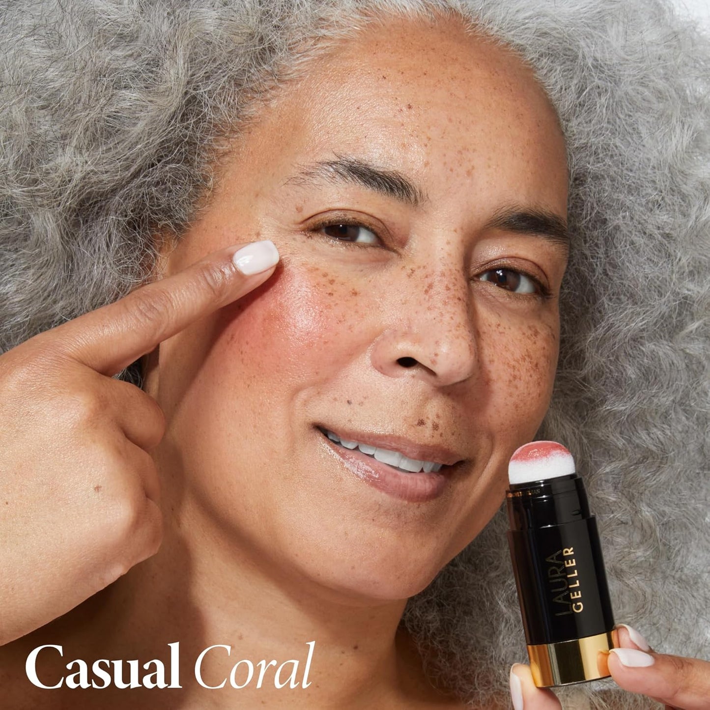 LAURA GELLER NEW YORK Serum Blush Tint, Lightweight Liquid Blush for Cheeks, Weightless Watercolor Sheer Finish, Casual Coral