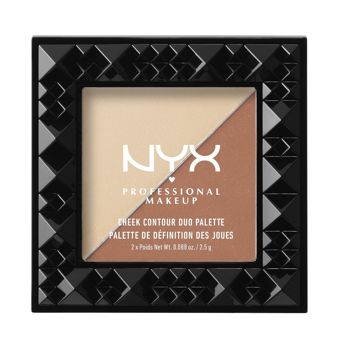 NYX PROFESSIONAL MAKEUP Cheek Contour Duo Palette, Perfect Match, 0.18 Ounce