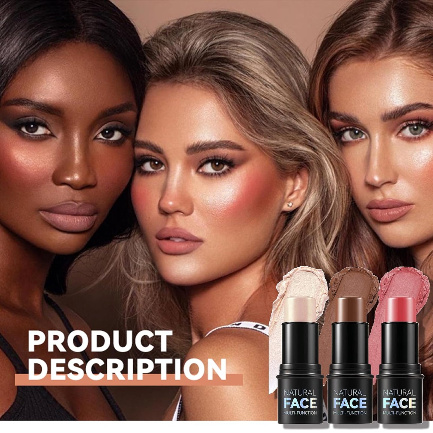 Highlighter Contour Stick, Milk Makeup Contour, Blush Sticks, Highlight Contour Palette, Glint Highlighter, Make Up Highlighter, Best Contouring Stick, Highlighter Makeup Stick, 04#MOCHA