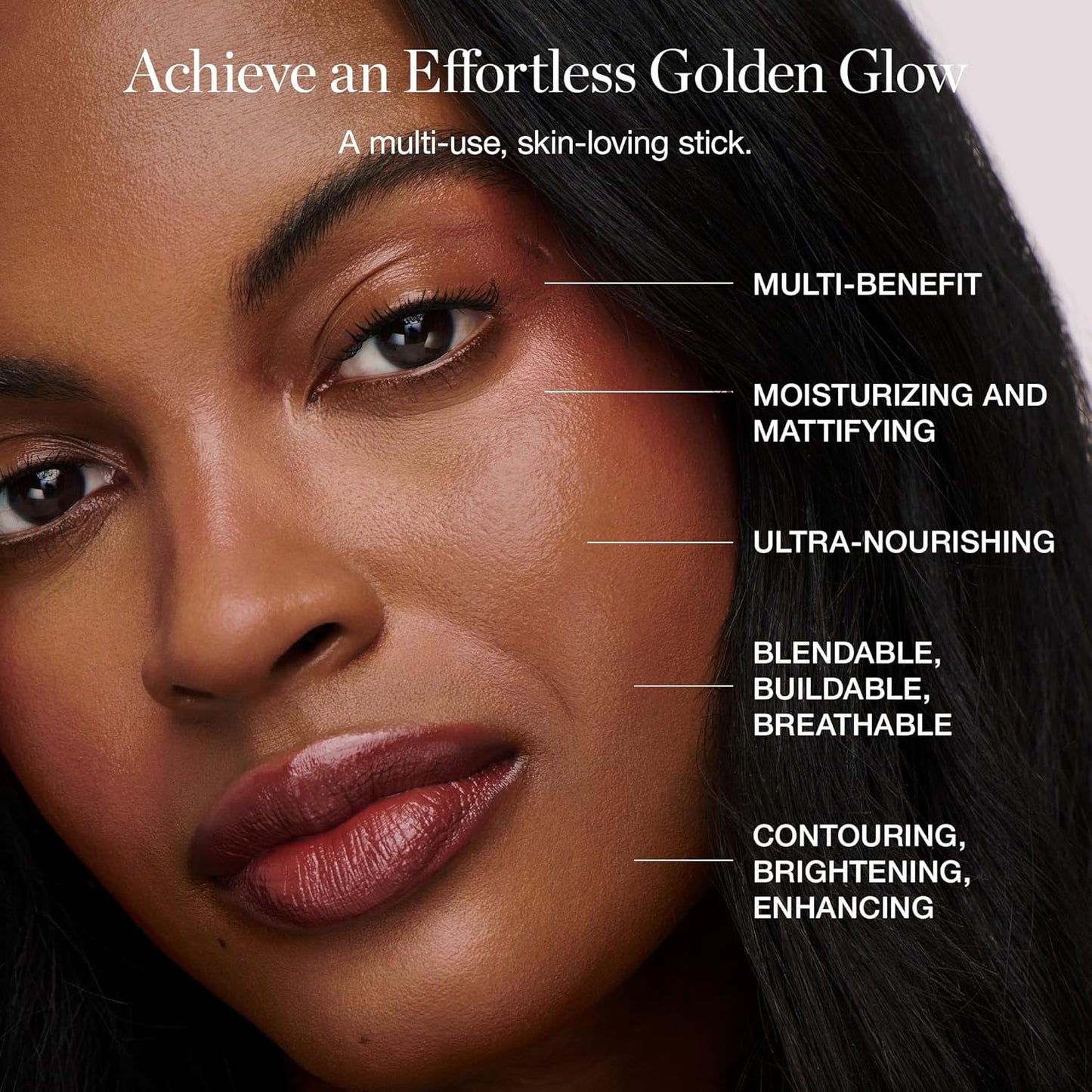 Ogee Sculpted Face Stick (OBSIDIAN - MATTE DEEP BRONZE) Certified Organic Bronzer Stick & Contour Makeup - Multi-Use Bronzer Stick for Face