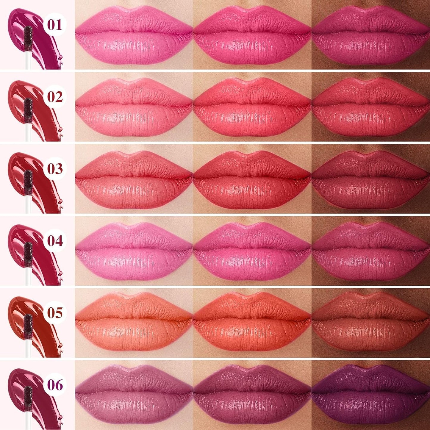 Lip Stain - Lip Stain Peel Off Long-Lasting with Matte Finish Waterproof & Transfer-Proof, Lip Liner Moisturizing & Nourishing Non-Stick Cup Highly Pigmented Color Lip Tint (03 Magenta)