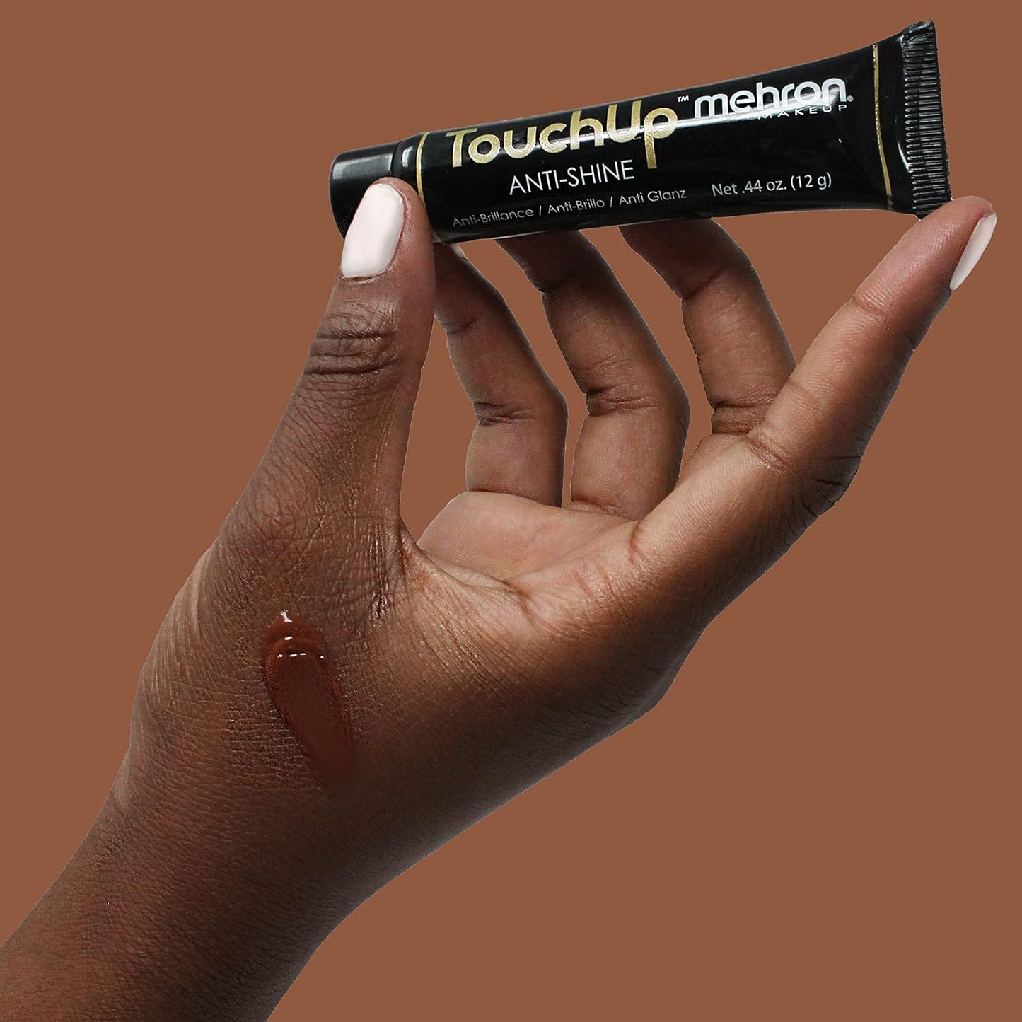 Mehron Makeup TouchUp Anti-Shine Gel | Matte Primer Face Makeup | Finishing and Primer Gel (Dark Tint)