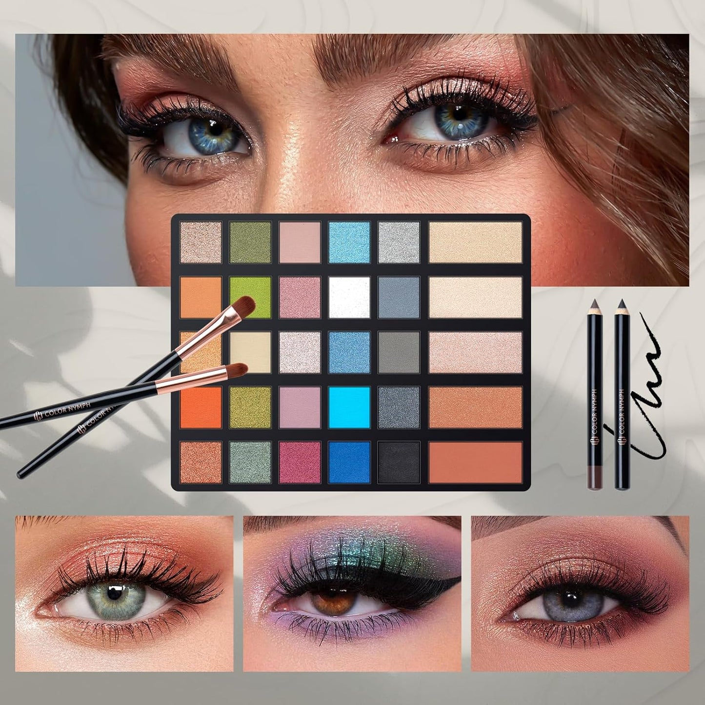 Makeup Kit for Women,All in One Makeup Gift Set for Girls in Cosmetic Train Case (Gold) With Mirror,Full Starter Cosmetic Kit Includes Eyeshadow Palette,Lipgloss,Blushes