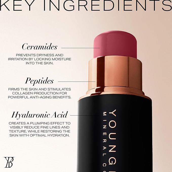 Youngblood VividLuxe Crème Blush Stick, Pink Prosecco