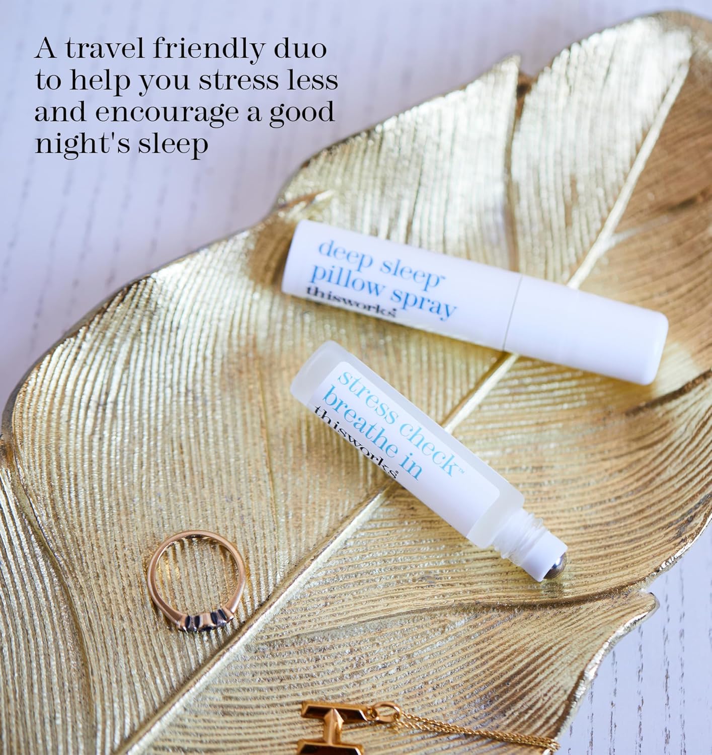 thisworks Choose Sleep Travel Kit, The Deep Sleep Pillow Mini Spray and Aromatherapeutic Roller Ball Infused with Eucalyptus, Frankincense & Lavender Essential Oils, 2x5ml