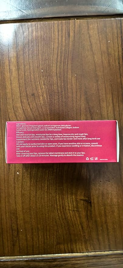 20Pcs Moisturizing Restores Moisture Lip Mask for Dry Lips and Lip Lines Overnight Lip Care, Gel Treatment Plumping Lips Mask (Red)
