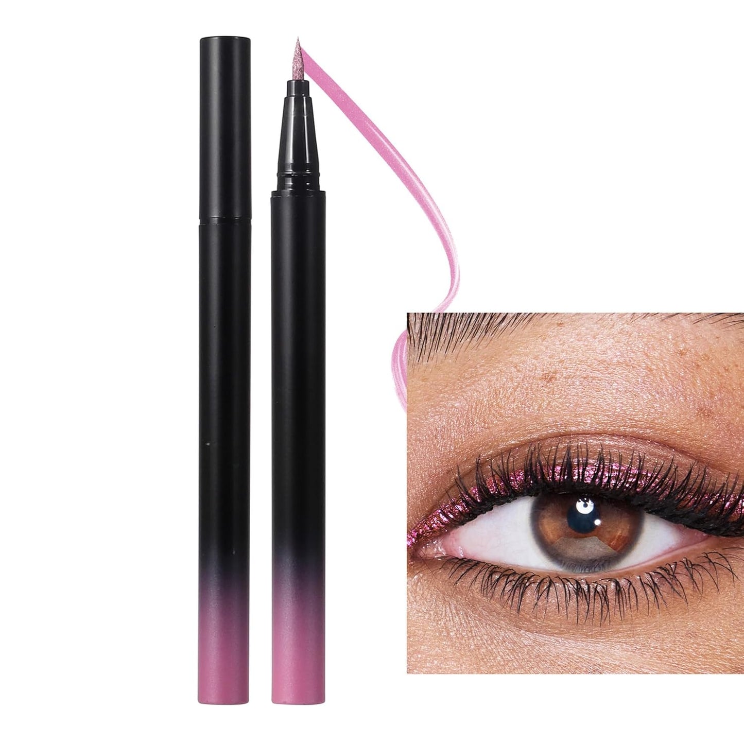 liquid eyeliner waterproof metallic ink eyeliner pencil long lasting high pigmented shimmer Pink