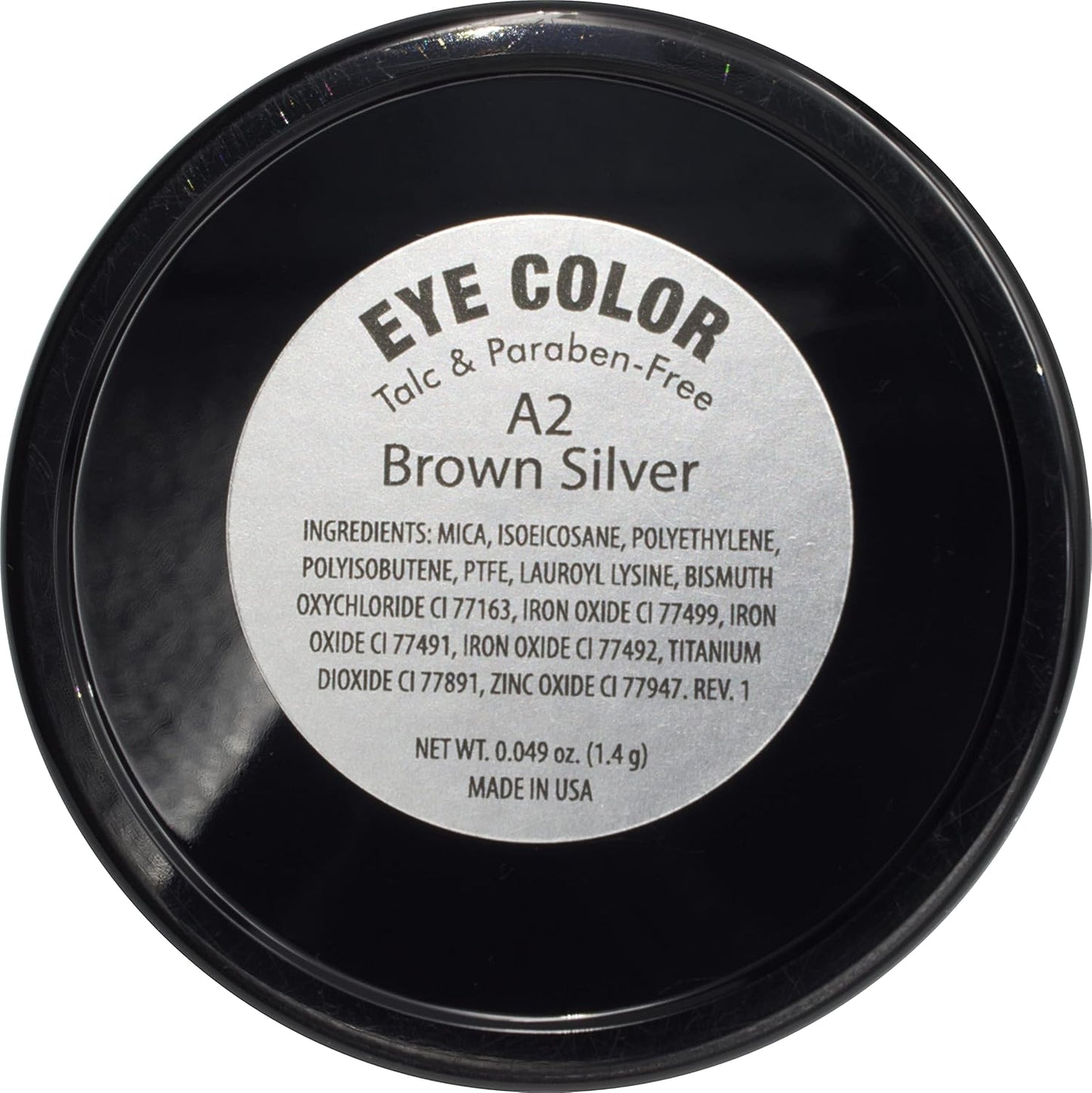 Brown Silver Shimmering Metallic Chocolate Brown Dark Bronze Pressed Powder Single Vegan Eyeshadow; Talc, Paraben & Cruelty Free