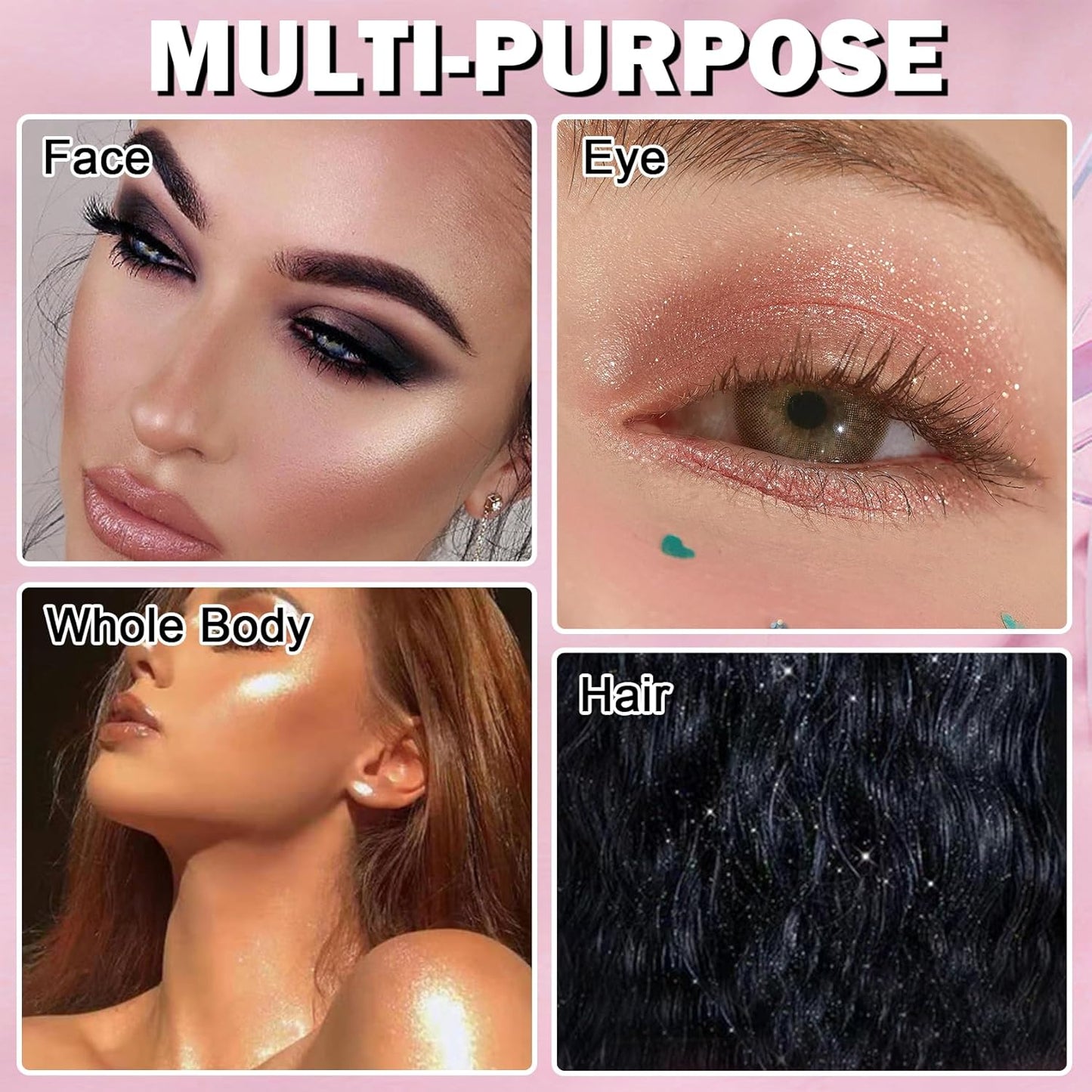 White Highlighter Makeup Palette Face Highlighter Powder Iluminadores De Maquillaje Narutal Shimmer Glitter Highlighter Contour Powder Makeup Palette-04 Ginger Color