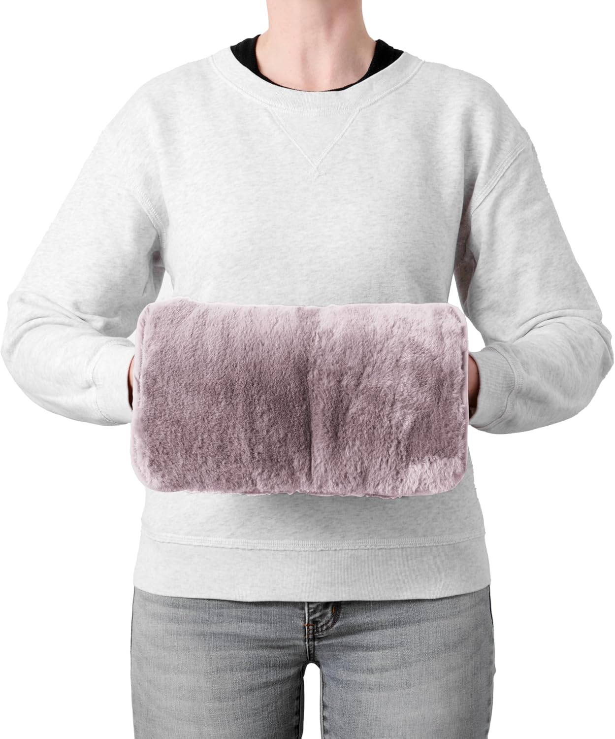 Brookstone Faux Fur Hand Warmer | Soothe Cold Hand Muff with Microwavable Gel Pack for Long Lasting Heat | Cozy Sherpa & Plush Lining for Ultimate Comfort | Hand Muffs for Women & Men
